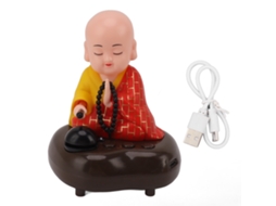 Figura de Monje Pequeno com Música e Led para Carro e Casa | S/MARCA
