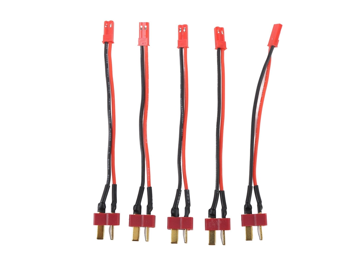 Mali 5pcs Cabo Conversor de Extensão Esc Rc 10a 20a 30a Conector Jst para Plug T Macho Adaptador para Reparo