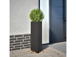 Vidaxl Vaso/floreira De Jardim Triangular 30x26x75 Cm Aço Preto