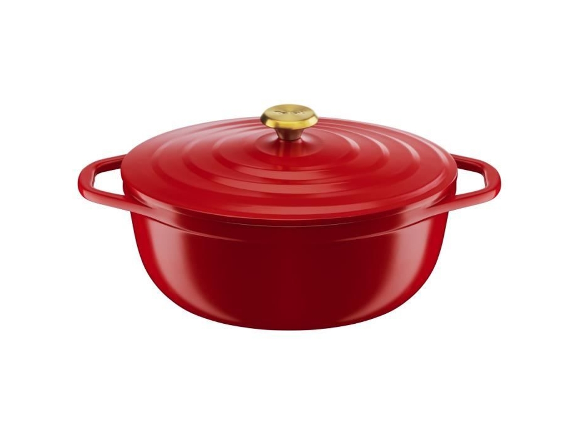 Tefal E2548904 Légere Oval Cocotte 30x23 cm, elenco de alumínio vermelho