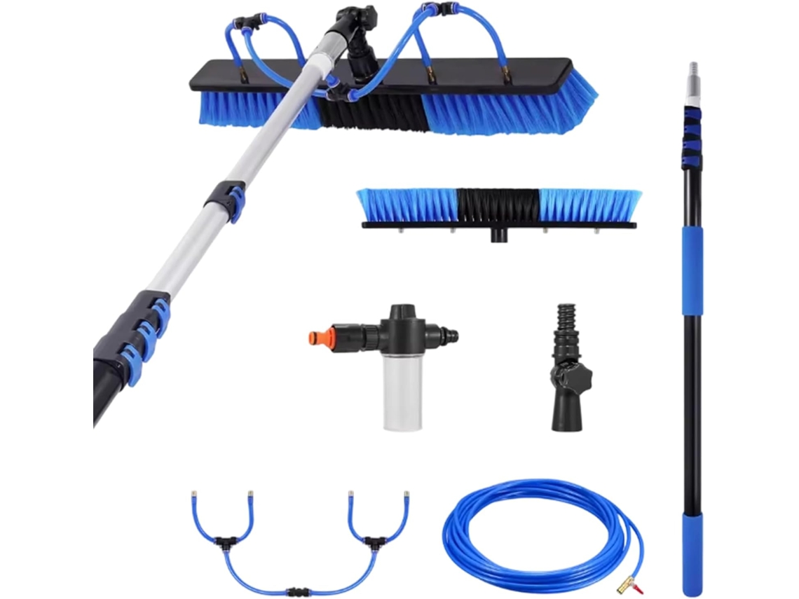 Kit De Painel Solar Com Mastro Telescópico, Fonte De Alimentação E Kit De Limpeza.