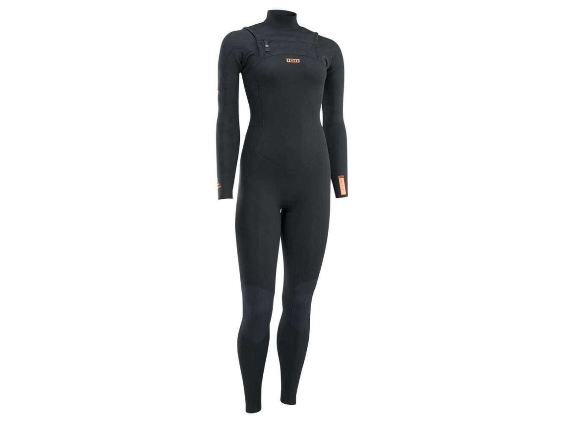 Terno de Neoprene Feminino Manga Longa com Zíper no Peito Element 5/4 Mm Preto Mion