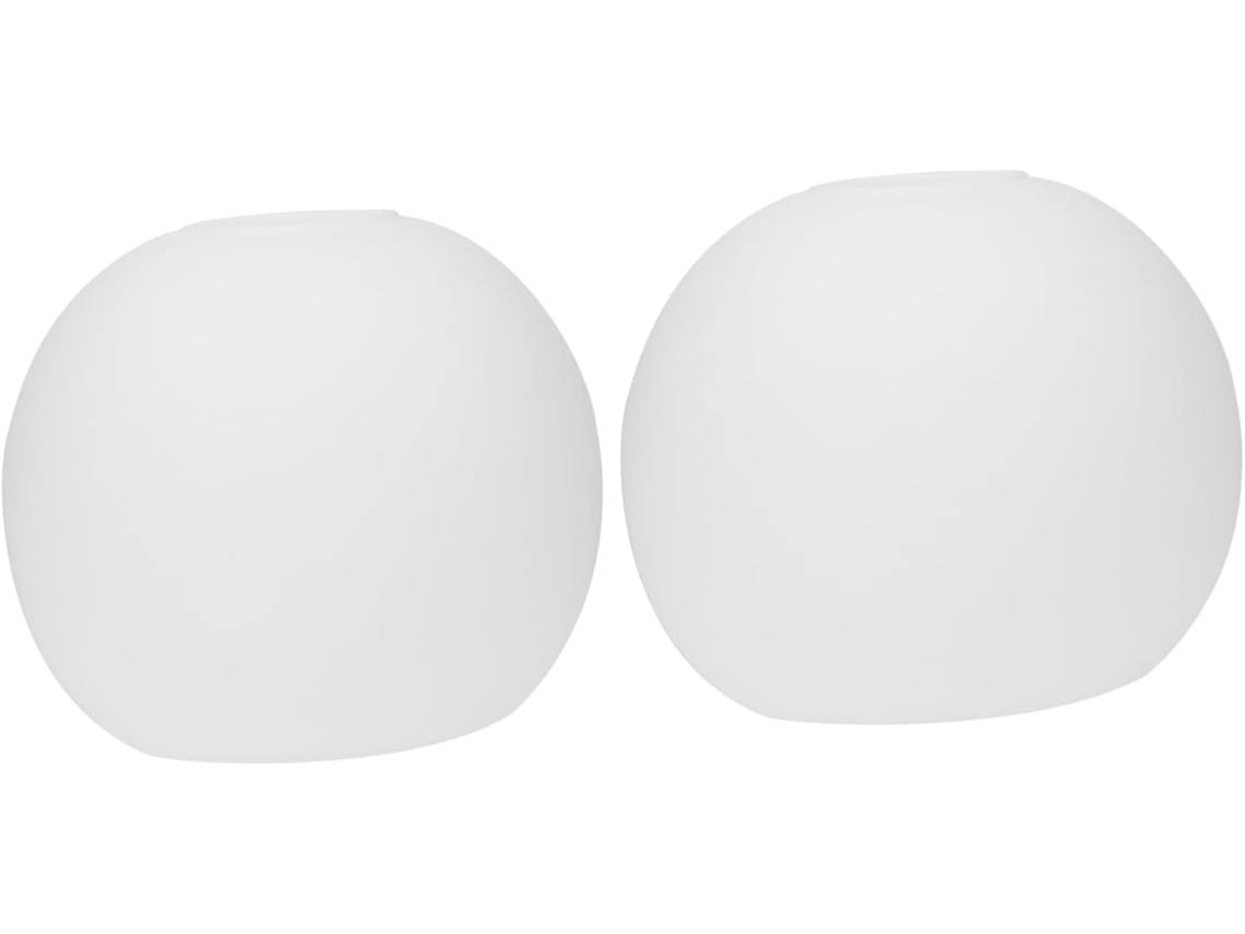Conjunto De 2 Peças De Vidro Branco Fosco Em Estilo Redondo Simples Para Abajur De Mesa Artesanal.