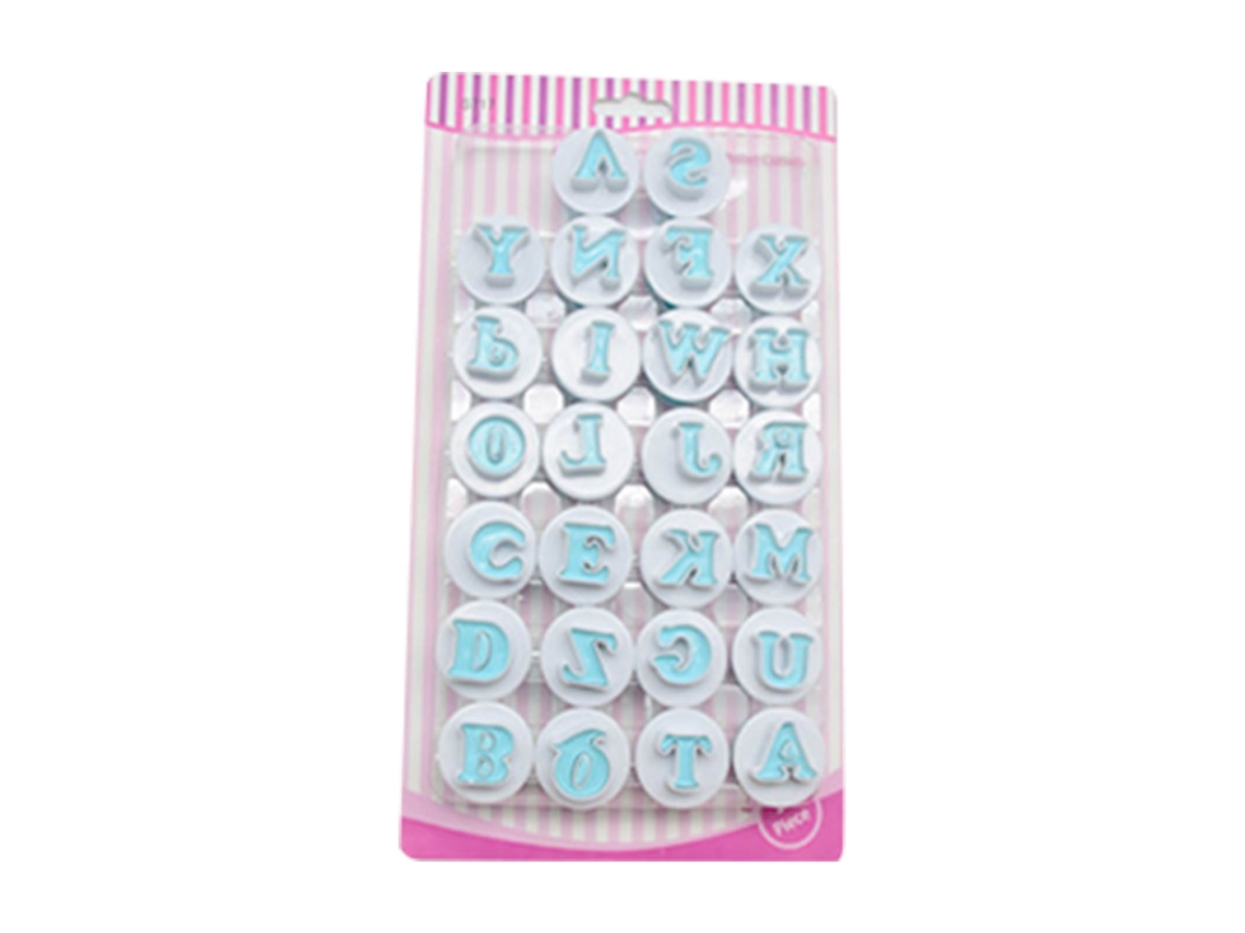 26 Moldes de Chocolate Letras Números Plástico Seguro Design com Mola para Baking