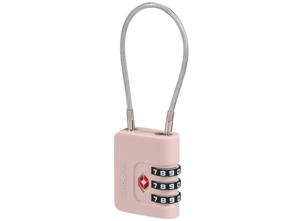 Cadeado de Cabo Tsa, Combinação de 3 Dígitos, Rosa BRILVIBERA