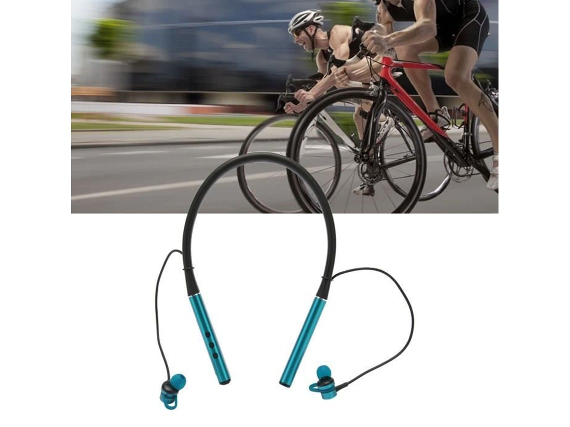 HURRISE In-Neck Fones de Ouvido Fio Hifi Estéreo Baixo Magnético Pescoço Fone de Ouvido para Esportes Vídeo Verde Escuro
