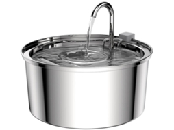 Tigela Portátil Para Água E Alimentos, Capacidade 3,2 L, Em Aço Inoxidável, Acabamento Prateado, Para Refeições E Hidratação Diária