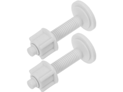 Parafusos Para Reparo De Assento Sanitário, 2 Peças, Parafusos De Plástico Branco Com Porcas.