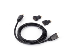 Adaptador Conversor Hdmi Para Mini/micro Hdmi 3-em-1 1.5m V1.4 Gold Para Xbox 360 Ps3