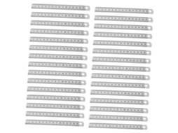 Conjunto De 30 Réguas De Metal Portáteis De Aço Inoxidável Com Escala