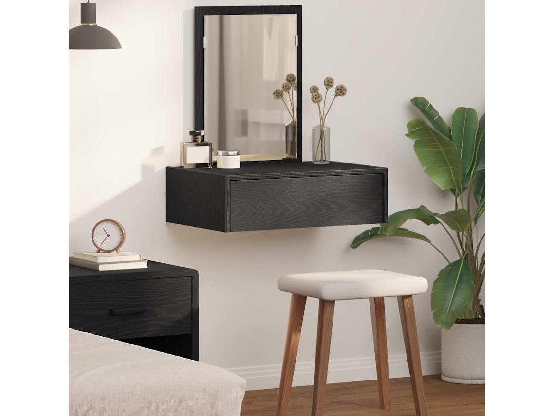 Vidaxl Mesa De Vestir Preto 60 X 40 X 70 Cm Derivados De Madeira
