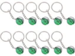 Conjunto De 10 Chaveiros Decorativos Em Forma De Trevo De Quatro Folhas, Em Metal E Cristal, Duráveis.