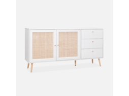Aparador SWEEEK (150 x 39 x 79 - Painéis Laminados - Branco)