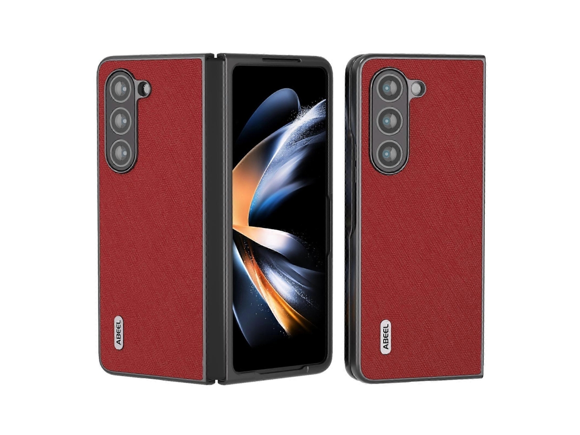 Capa De Celular De Couro Com Textura Cruzada Abeel