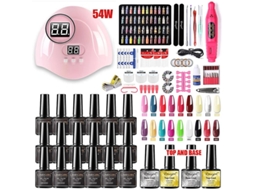 Kit De Manicure Com Lâmpada, Secador E Broca De Unha, Gel Para Unhas, Conjunto De Esmalte Em Gel. Ly Ebike