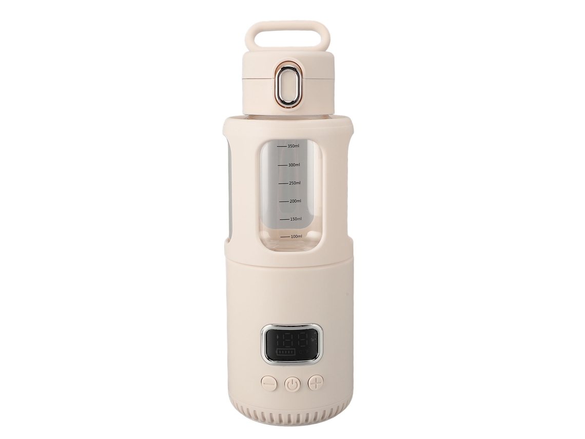 Aquecedor de Água e Leite Portátil Sem Fio Recarregável Usb 350ml com Temp Ajustável para Viagens