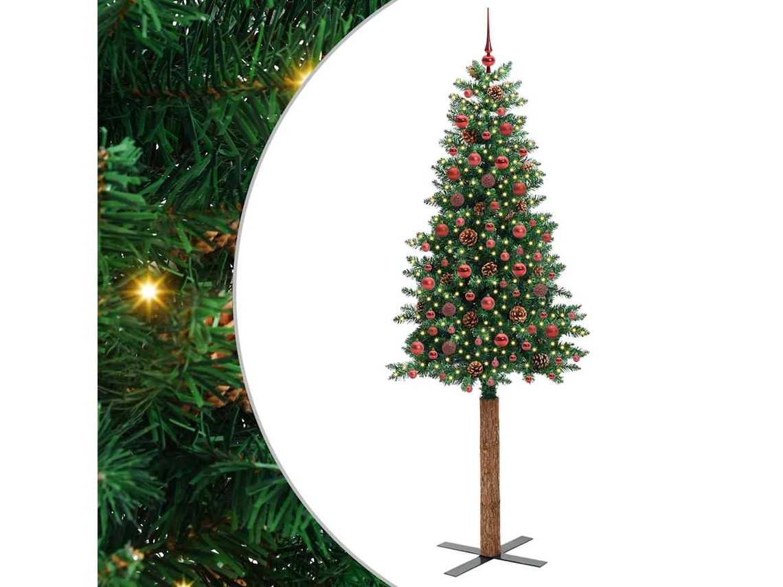 Vidaxl Árvore De Natal Slim Verde 210 Cm