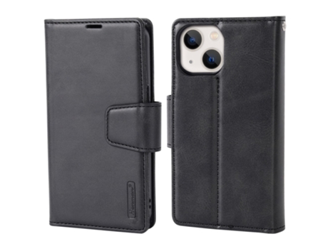 Capa Quedas Para Iphone 15 Hanman Pele Sintética Magnética Preto