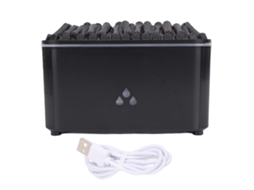 Laxiscreed Difusor De Óleo Essencial E Umidificador De Chama Com Luz Ambiente Em Preto