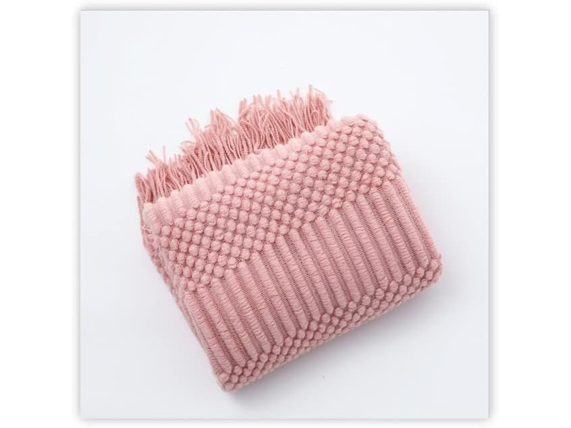 Manta de Tricô em Imitação Cashmere Estilo Europeu Mantou Textile City Toalha Relevo Decoração para Sofá Confo
