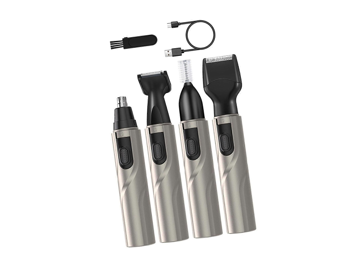 Kit De Cuidados Pessoais 4 Em 1 Sem Fio Removedor De Pêlos Portátil Destacável Bateria Estendida Perfeito Para Barba Nariz Pêlos Sobrancelhas Pêl