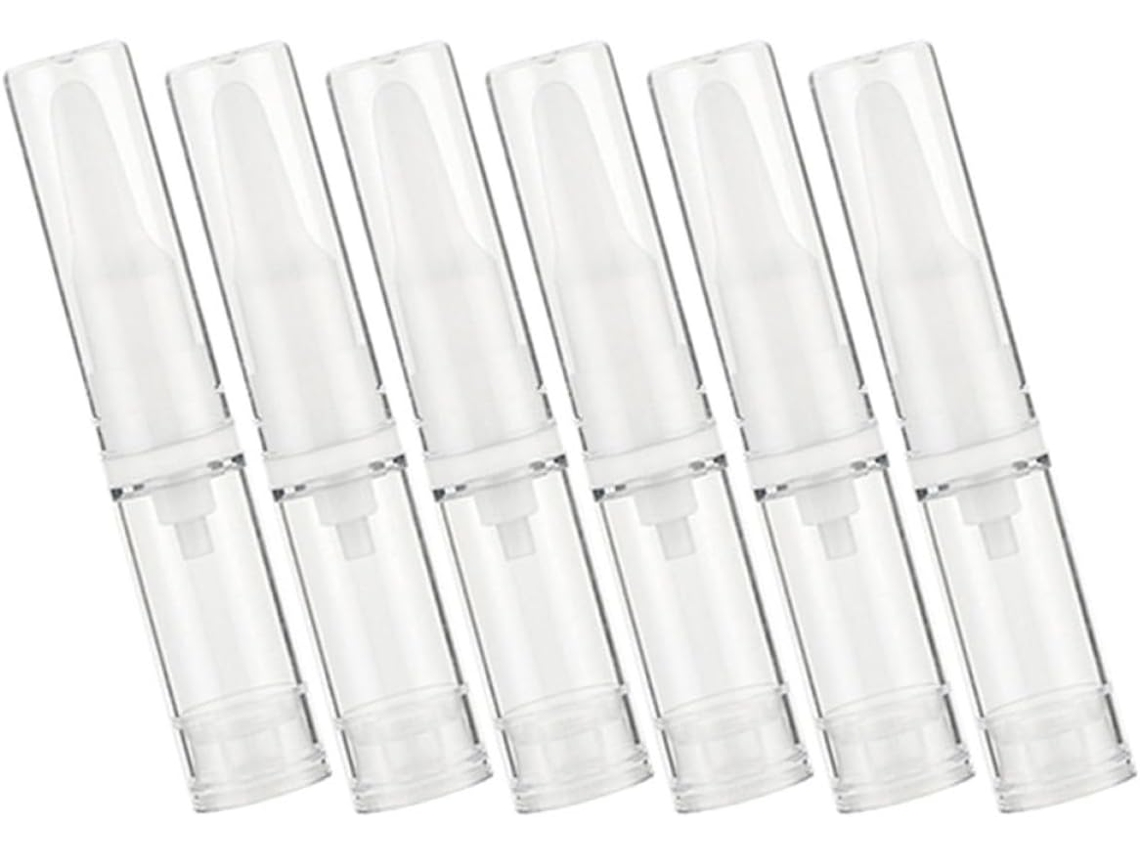 Conjunto Com 6 Frascos Reutilizáveis De 15 Ml Com Bomba De Vácuo.