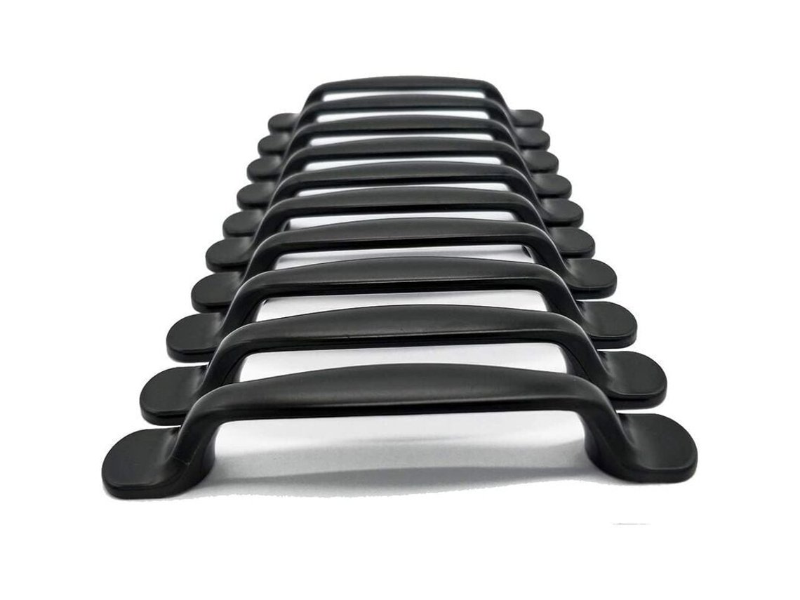 Puxadores Para Móveis, 20x Para Portas De Armário De Cozinha, Gavetas E Móveis, Distância Entre Gavetas 96 Mm, Alumínio Preto