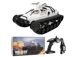Carro Tanque Controle Remoto 1/12 Branco Q79 para Crianças