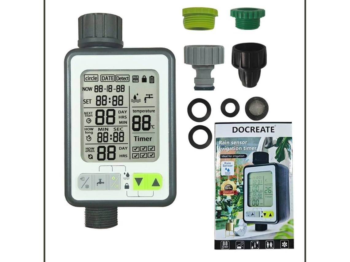 Temporizador De Irrigação Automática Com Sensor Chuva E Tela Lcd