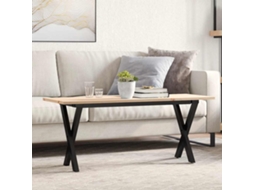 Vidaxl Mesa De Centro Estrutura Em X 110x40x45cm Pinho E Aço