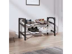 Vidaxl Sapateira Extensível Com 2 Prateleiras 119x24x37 Cm
