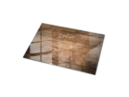 Tampo De Mesa Retangular Espelharte (100x70 Cm - A Estrutura Das Tábuas De Madeira - Marrom)