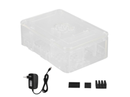Capa Para Raspberry Pi 4 Com Dissipação De Calor E Adaptação De Energia, Em Abs.