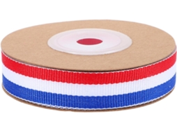Fita de poliéster Hemobllo listrada tricolor para artesanato e presentes, durável e resistente ao desgaste, ideal para