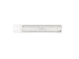 Régua de mesa Artiglio 5249 cirterio 200 mm plástico branco
