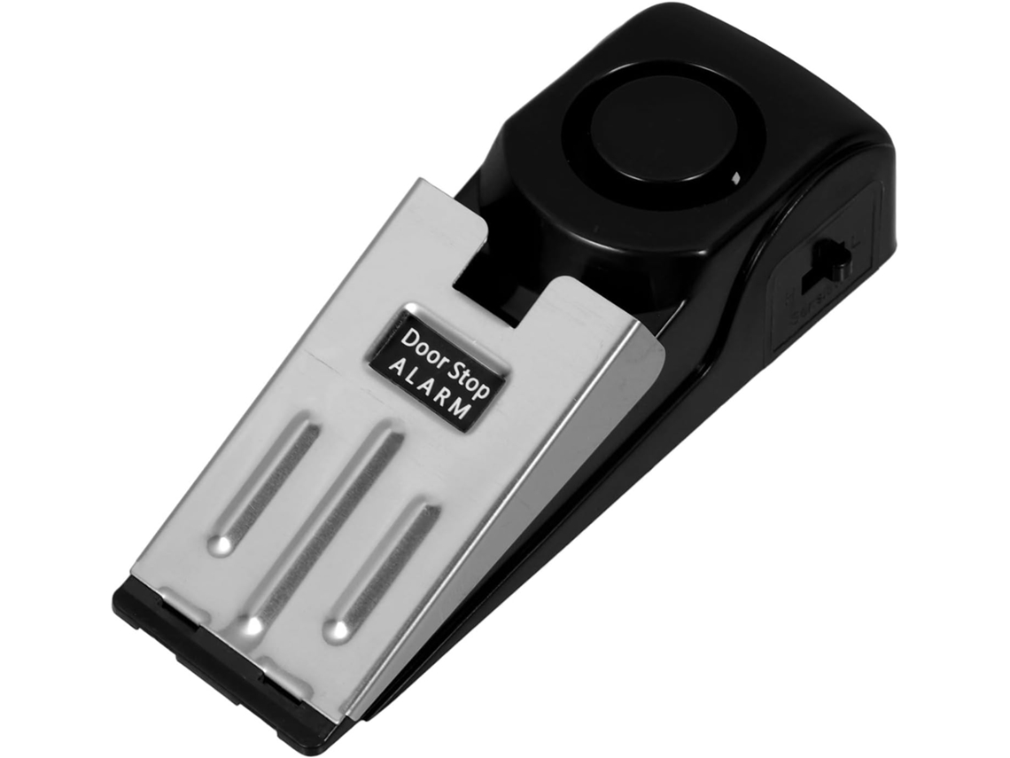 Alarme de porta com bateria de 120db, sensibilidade do botão, material de plástico e metal.