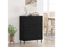 Vidaxl Buffet Carvalho Preto 69,5 X 34 X 90 Cm