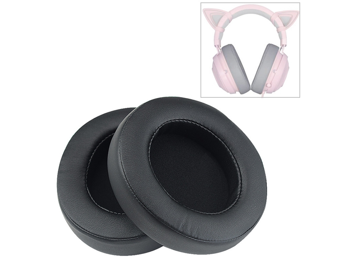 Almofada para RAZER KRAKEN 7.1 V2 de Orelhas de Espuma Macia Preto XIAOMOYU
