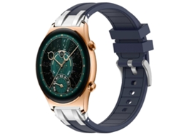 Pulseira De Silicone Royal De 22 Mm Com Fecho De Liberação Rápida Prateado