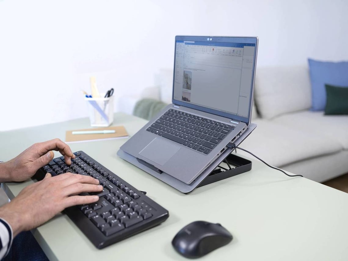 Base para Portátil TRUST Exto Laptop Cooling Stand Eco Prateado Worten.pt