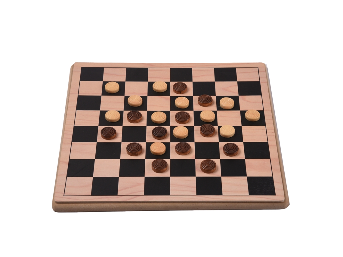 Jogo de Damas MY HOME em madeira 28x28 cm 24 pcs