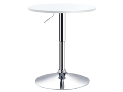 Mesa de Bar Metal, Mdf Cor White Homcom