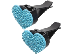 Conjunto de 2 Clipes Difusores de Aromatizador de Ar para Carro, Azul Lago