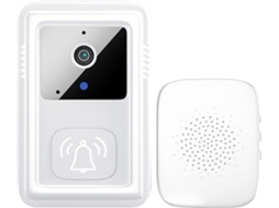 Campainha de Vídeo HALINUIA Wifi Sem Fios Hd com Visão Noturna, Áudio Bidirecional e Suporte Adesivo para Instalação Fácil Ideal para Apartamen
