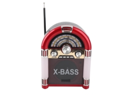 Altifalante Bluetooth LAXISCREED Rádio Fm Am Sw Usb Vermelho