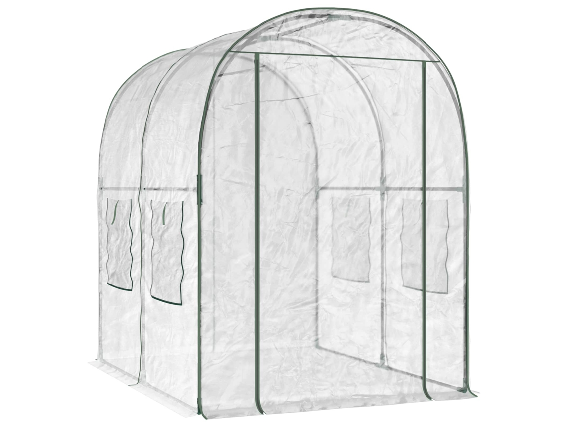 Conjunto 1 Estufa De Jardim Vidaxl Transparente Pvc (160 X 200 X 192,5 Cm)