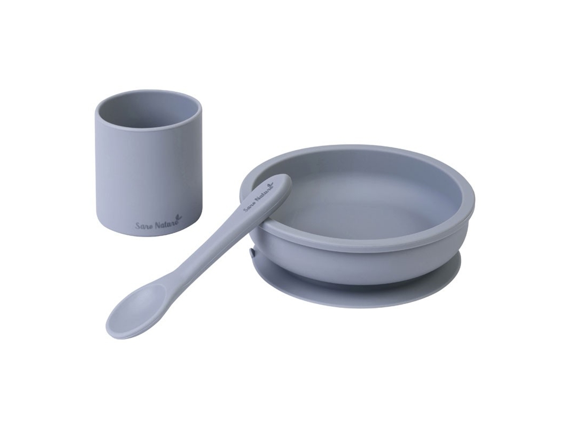 Conjunto De Alimentação Em Silicone Party 3 Peças Saro