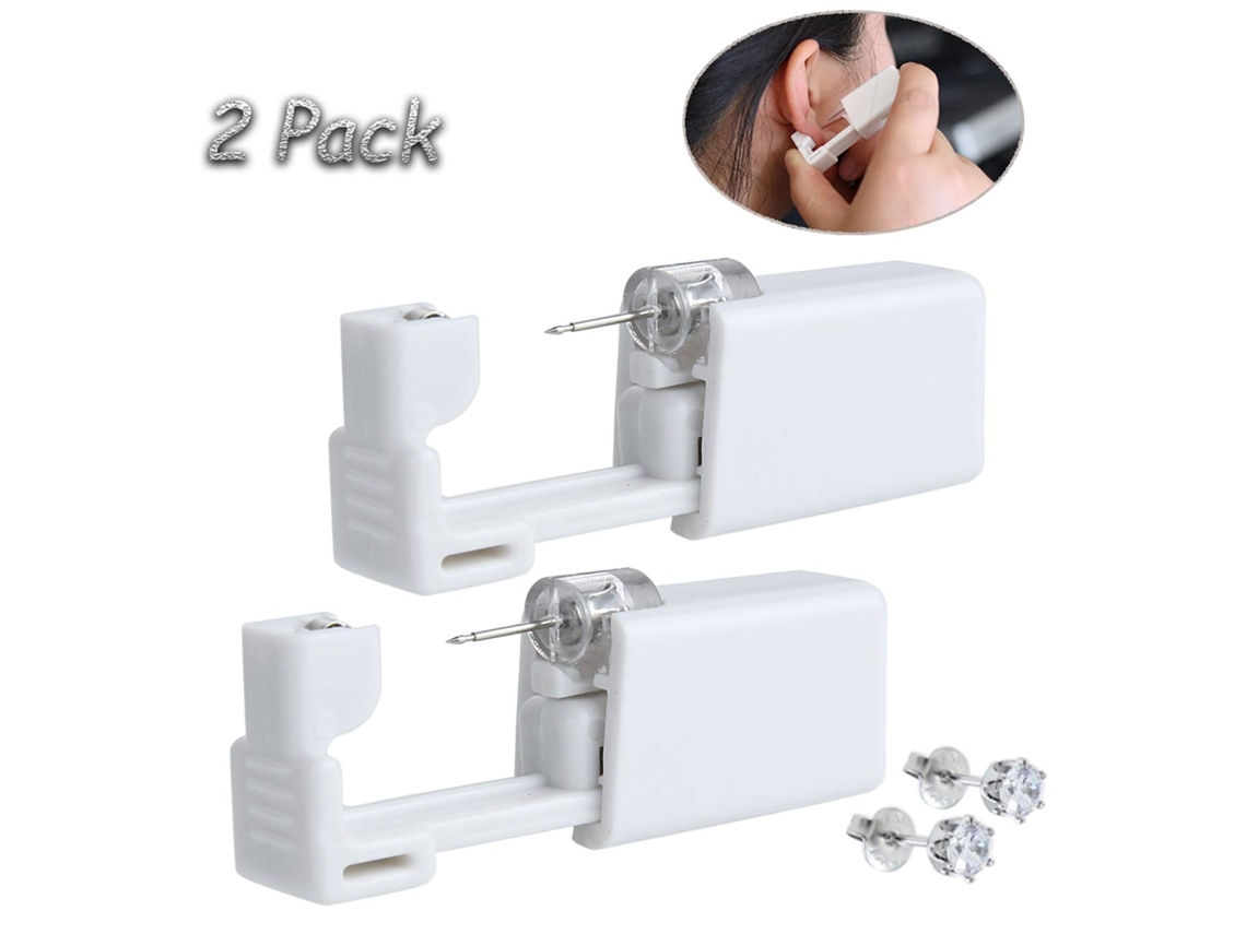 VYLARA Kit Profissional De Ferramentas Para Piercing, Autoperfurador Seguro E Fácil De Usar, Hipoalergênico Com Brincos De Zircônia Cúbica Pré Carregados, Pa