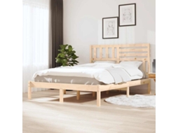 Vidaxl Estrutura De Cama 140x190 Cm Pinho Maciço