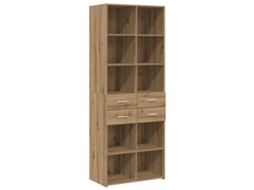 Vidaxl Estante Carvalho Artisan 30 X 42,4 X 185,2 Cm